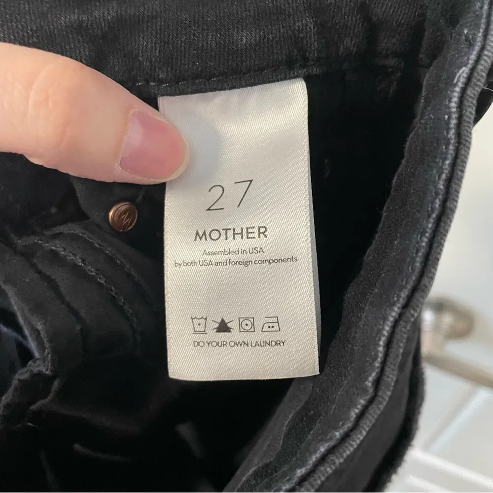 Mother High Waisted Looker Crop in Not Guilty Black Size 27 - Image 9