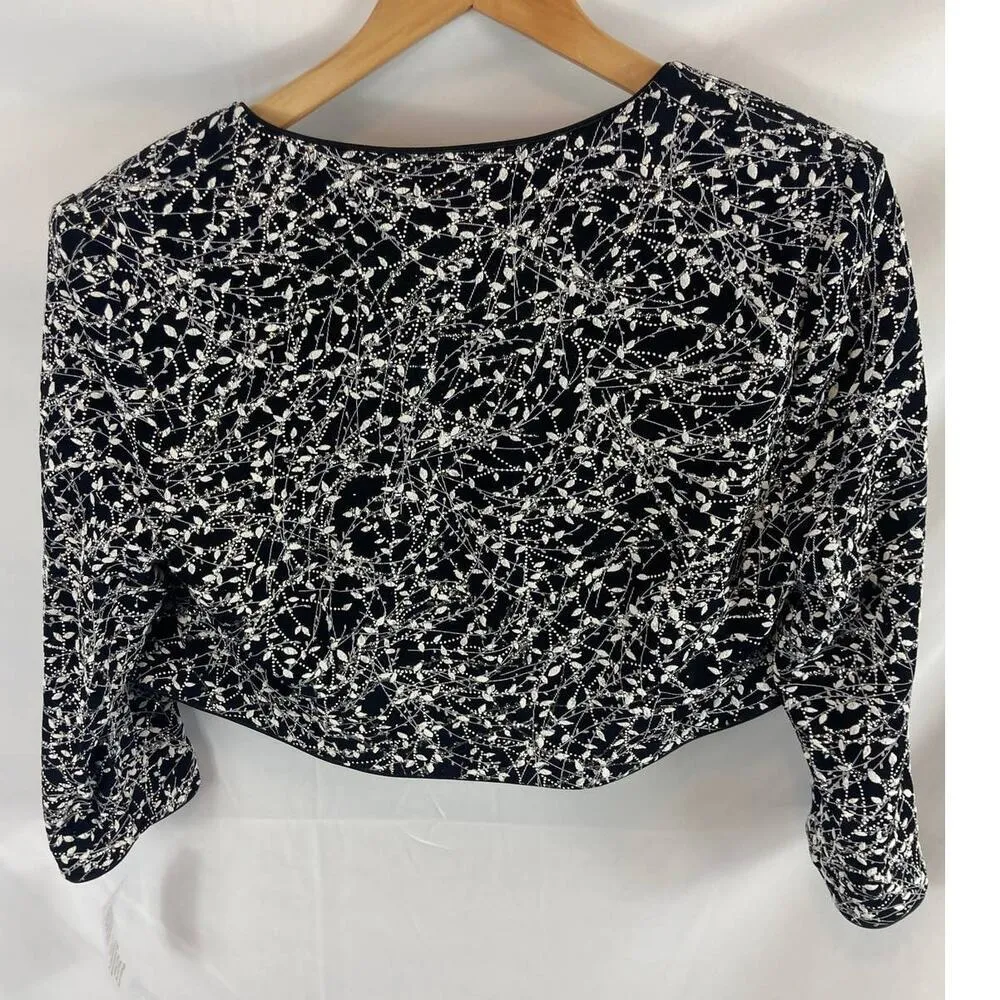 New Alex Evenings Mandarin Vine Crop Evening Jacket Size 12 - Image 6