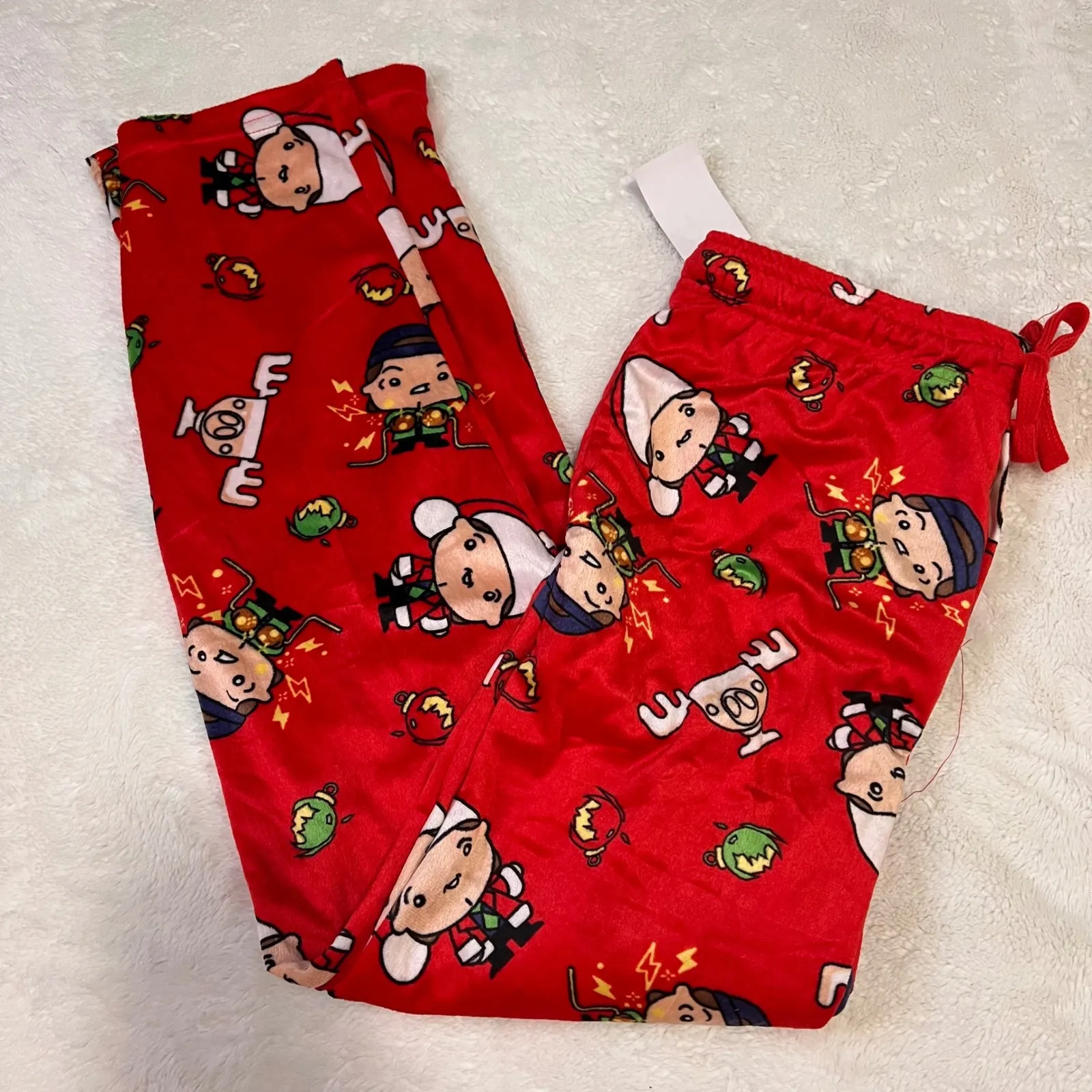 National Lampoons Christmas Vacation Mens Pajama Pants Red Graphic Sleepwear S - Image 6