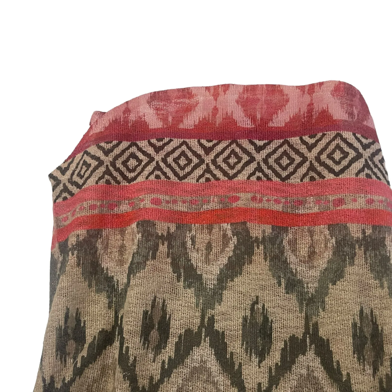 Pollux Boutique‎ Women's Size Large Open Knit Boho Western Top Tan - Image 3