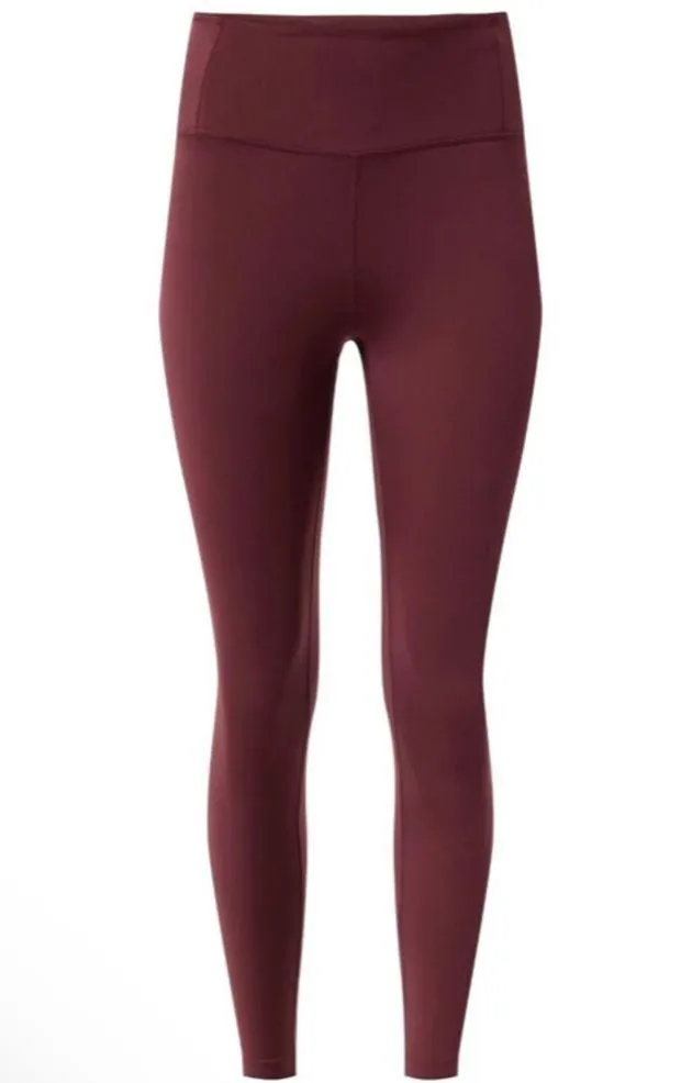 Girlfriend Collective Burgundy Compression Leggings & Crop Top SET Small - Image 5