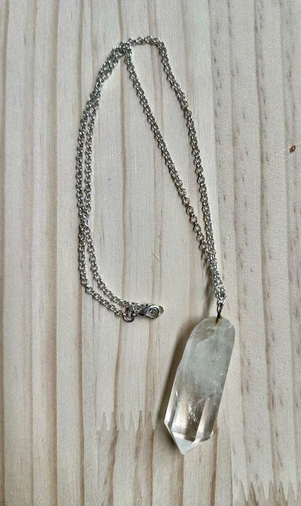 Clear Quartz Point Necklace - Image 6