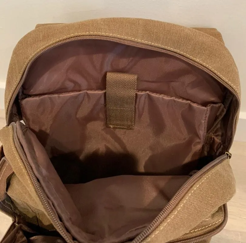 EuroSport Canvas Backpack Brown - Image 6