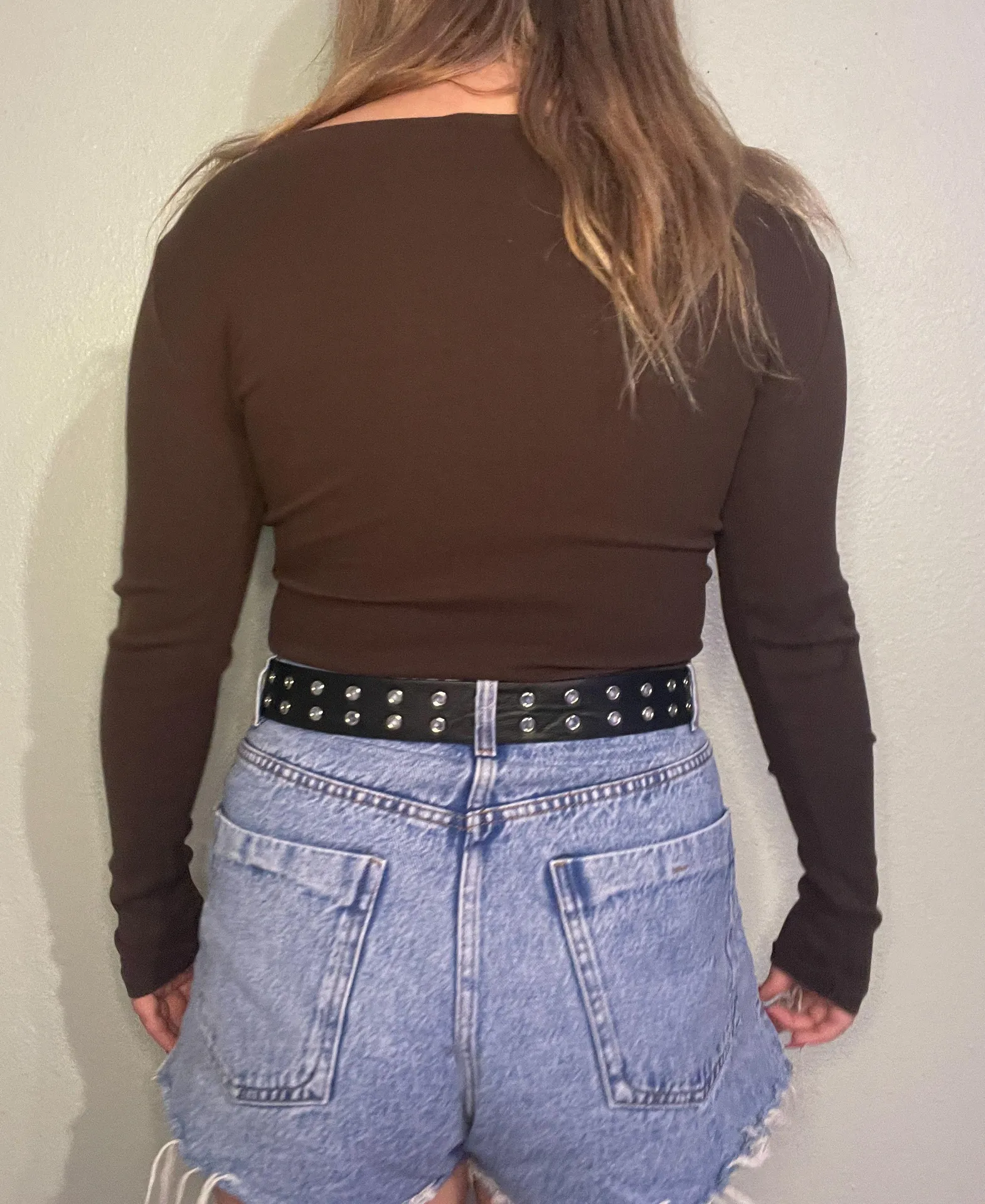 ZARA Brown Ruched Top - Image 4