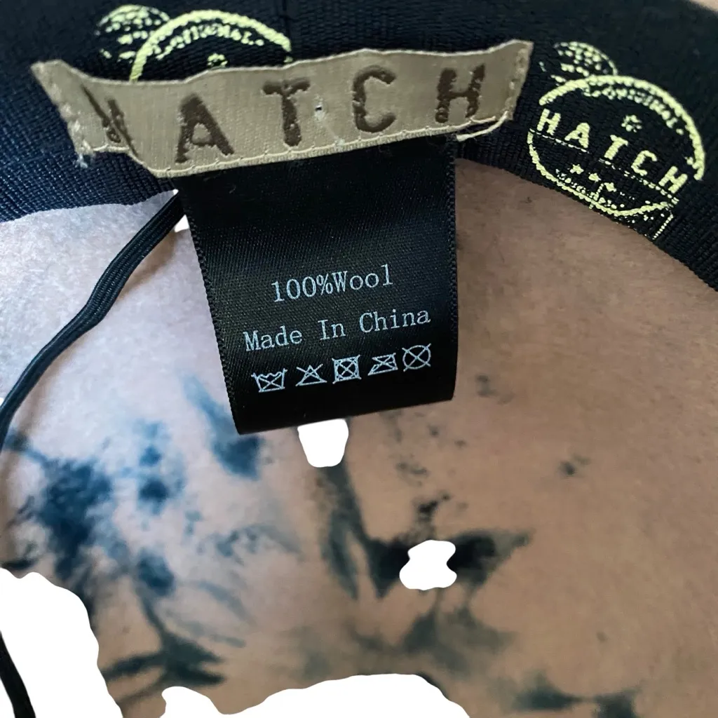 Hatch Fedora Wool Tie Dye Hat One Size Tan Black - Image 7