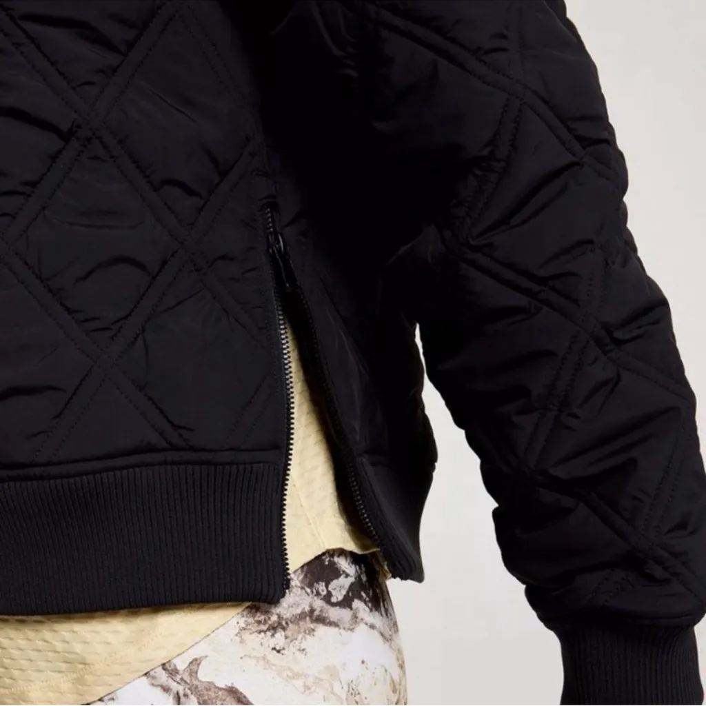 Calia Quilted 1/2 Zip Pullover Black Jacket S - Image 4