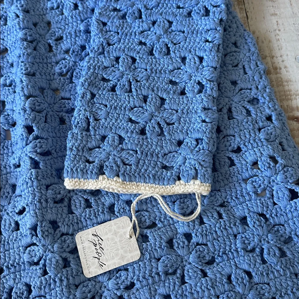 Free People Rue Crochet Tunic Size XS Hydrangea Combo New NWT - Image 2