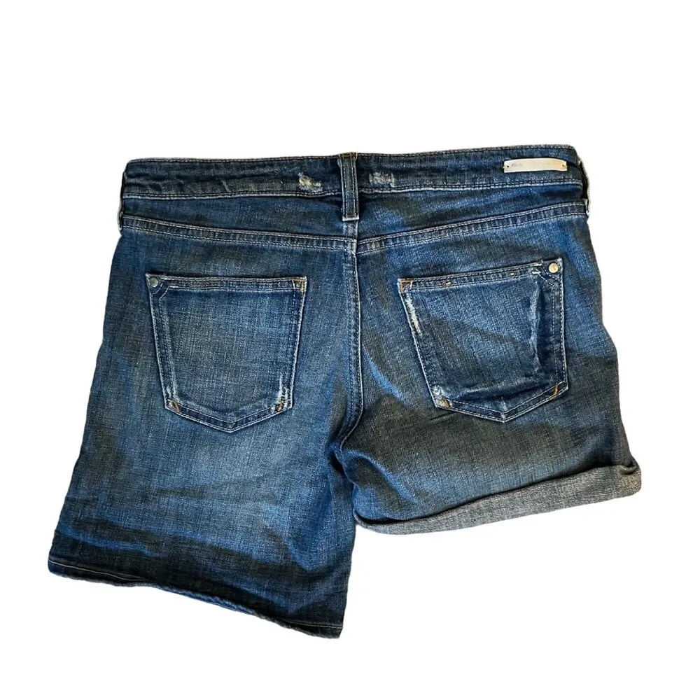 Anthropologie Pilcro And The Letterpress 26 2 Jean Shorts Stet Cuffed Blue Denim - Image 3