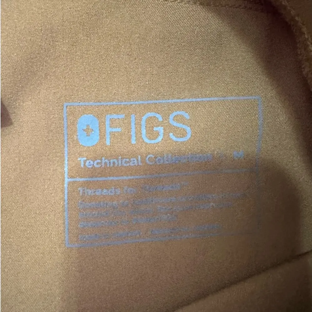 FIGS  Earth High Waisted Isabel Wide Leg Scrub Pants Size Medium - Image 4