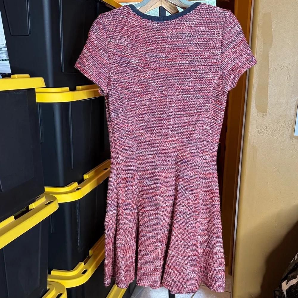 Comptoir Des Cotonniers Red & Blue Midi Dress Blazer Set Sz Small / Medium 2 Pc - Image 15