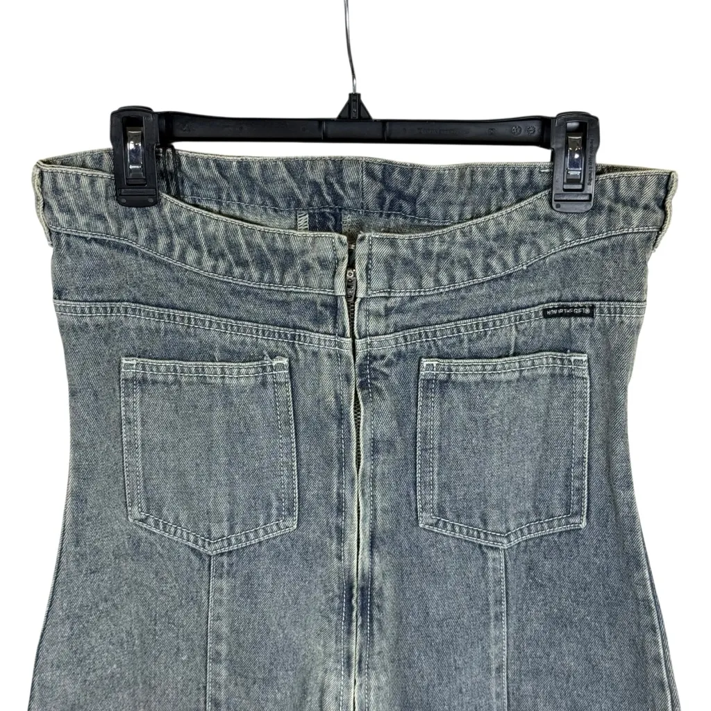 Honor The Gift Light Indigo Denim Strapless Dress Size Medium Blue - Image 6