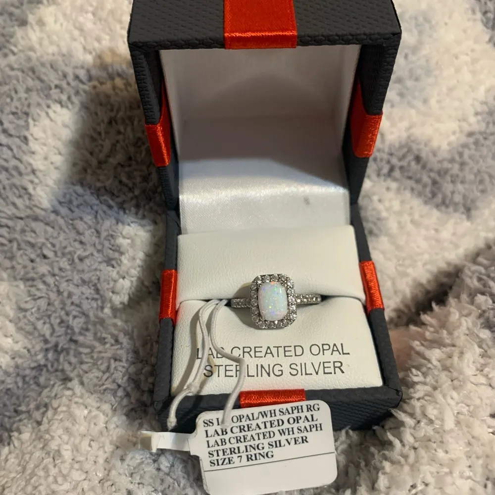 Genuine Lab Created Opal Ring - Image 3