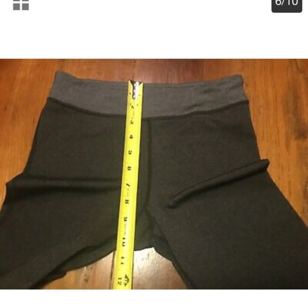 Lululemon Slit Leg Crop Pants Sz 4 Charcoal Gray - Image 6