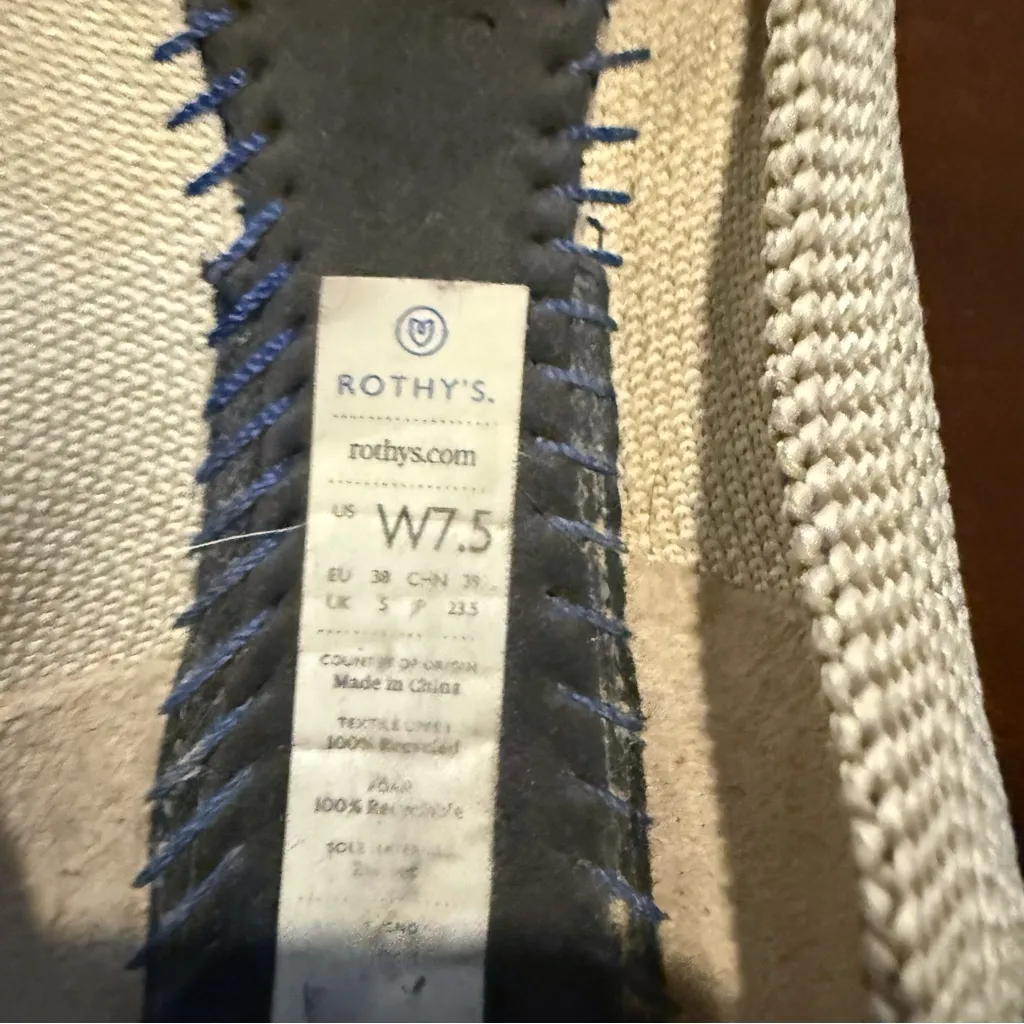 Rothy’s The Point Womens Size 7.5 Slip‎ On Gray Birdseye Flat Office Career Wear - Image 7