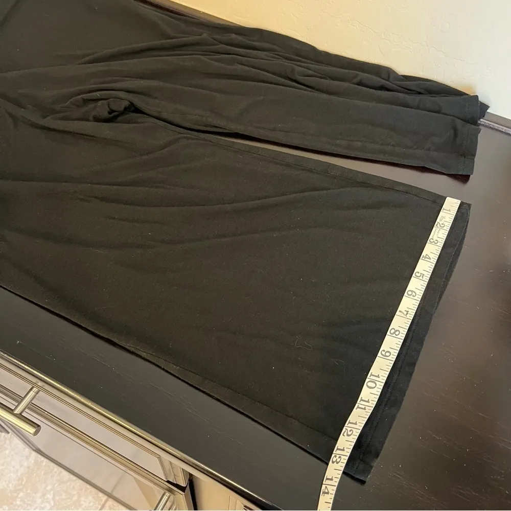 Loving People stretchy jumpsuit onzie relaxed fit low cut cropped wide leg L Black Size L - Image 7