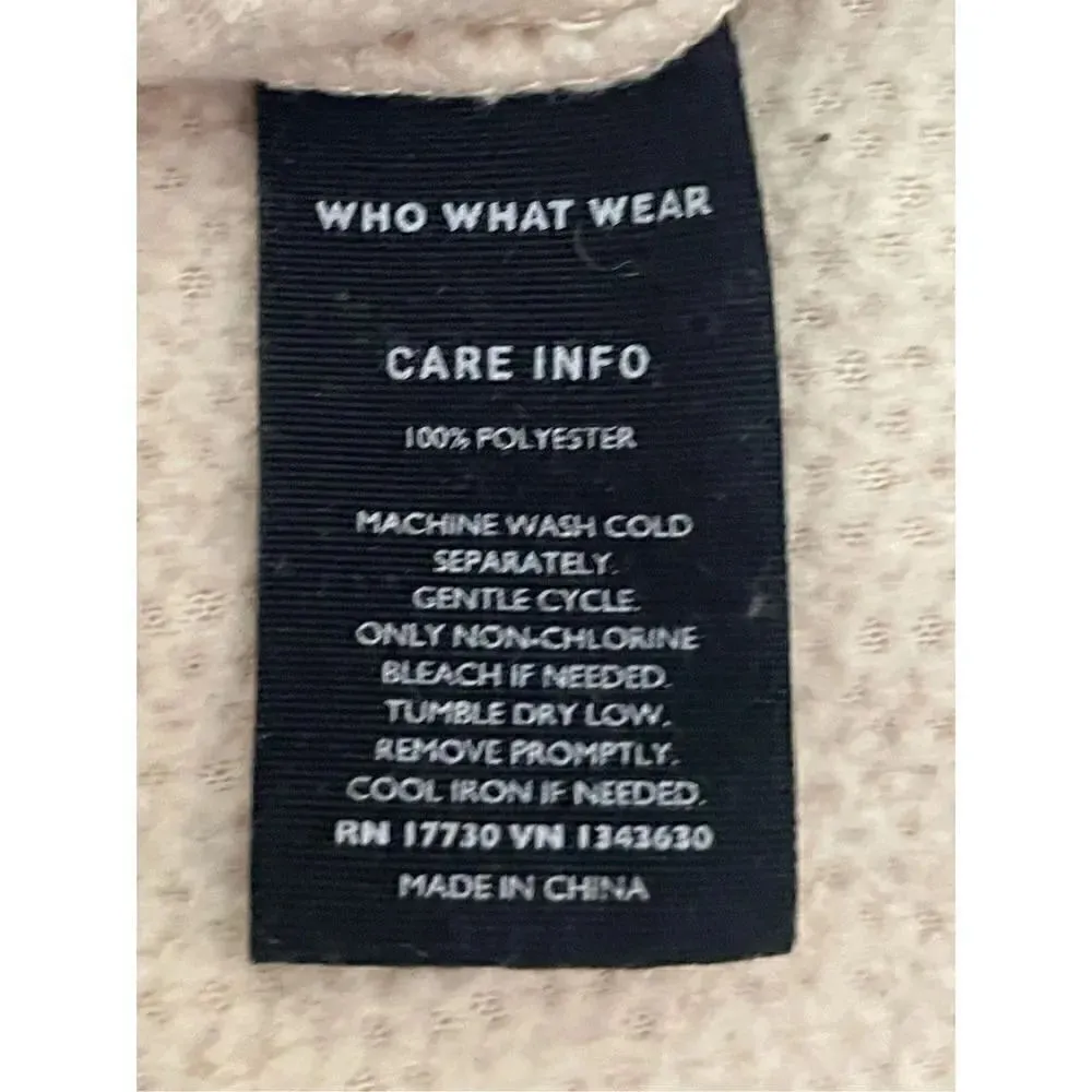 Who What Wear Women’s Sherpa Long Sleeves Sweatshirt Crewneck Brulee SZ XL - Image 11