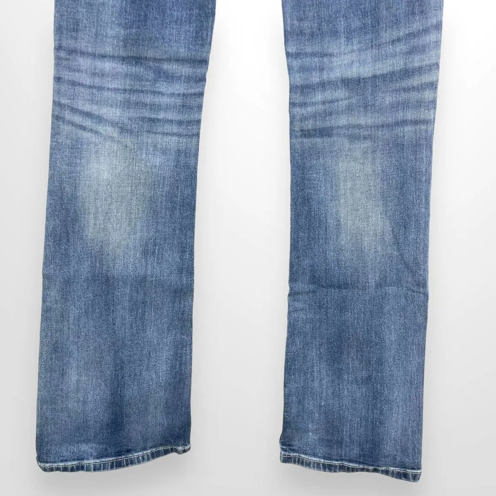 00s MISS ME Vintage Blue Signature Boot Bling Pocket Jeans - Image 8