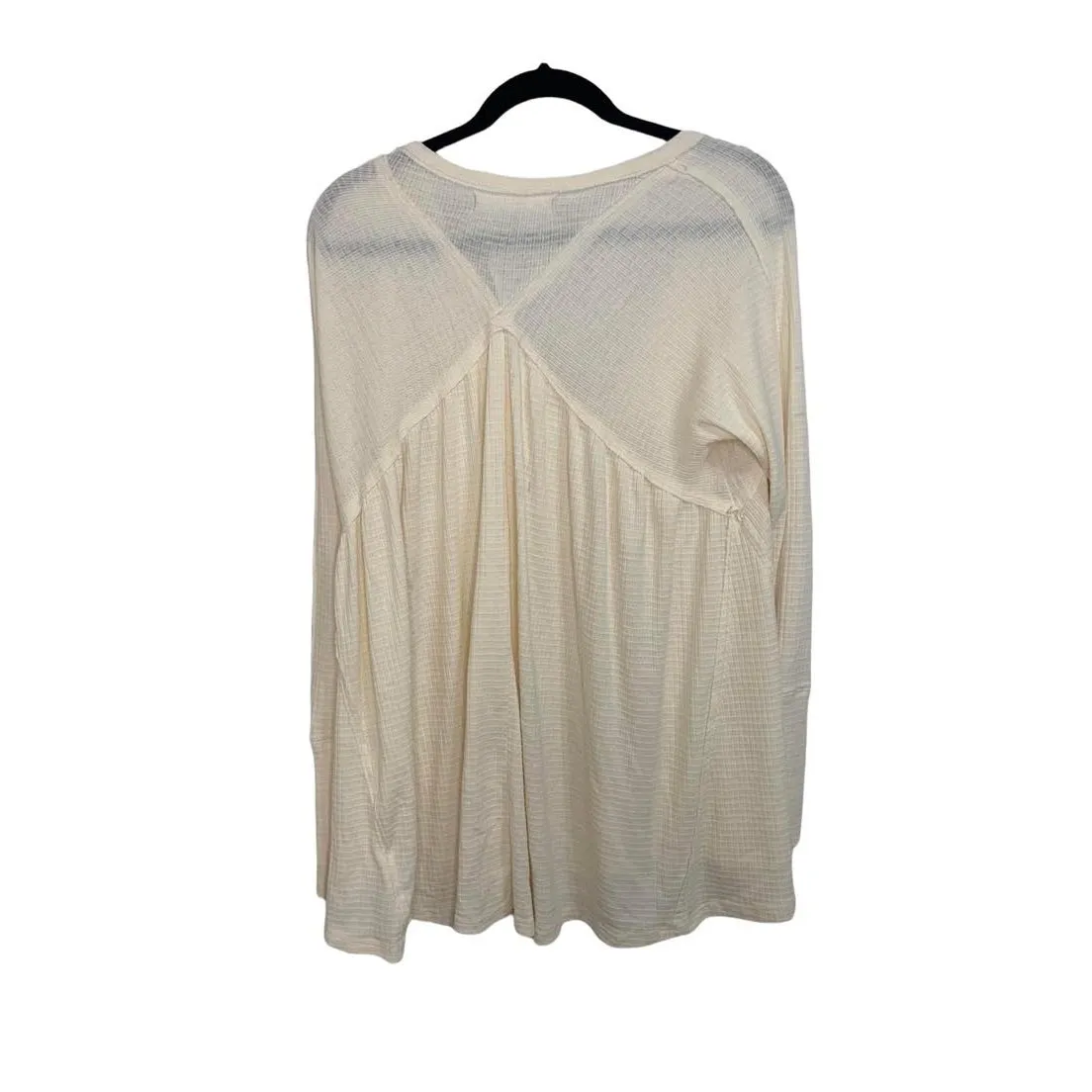 Free People We The Free Citrine Thermal Ecru Top Large‎ #OB891958 - Image 6