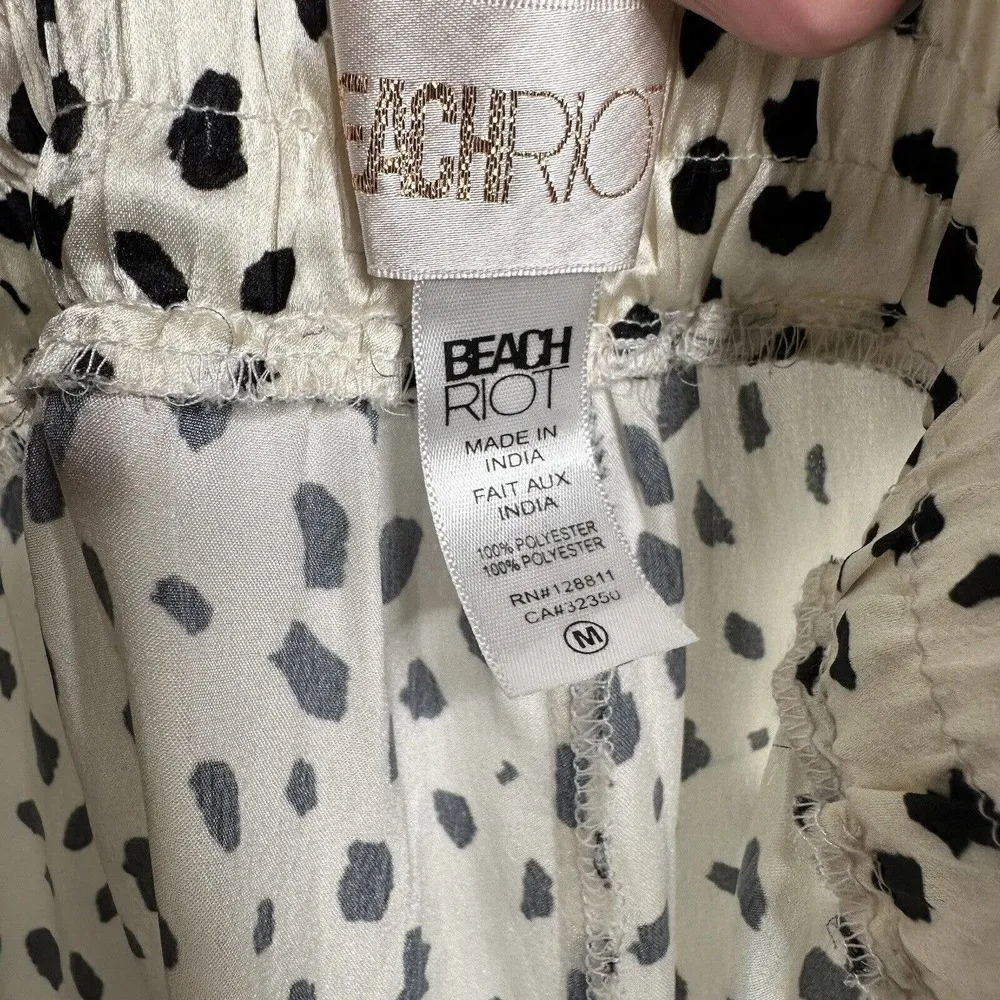 Revolve Beach Riot Dalmatian Spot Set Women's Ivory Black Size M - Image 9