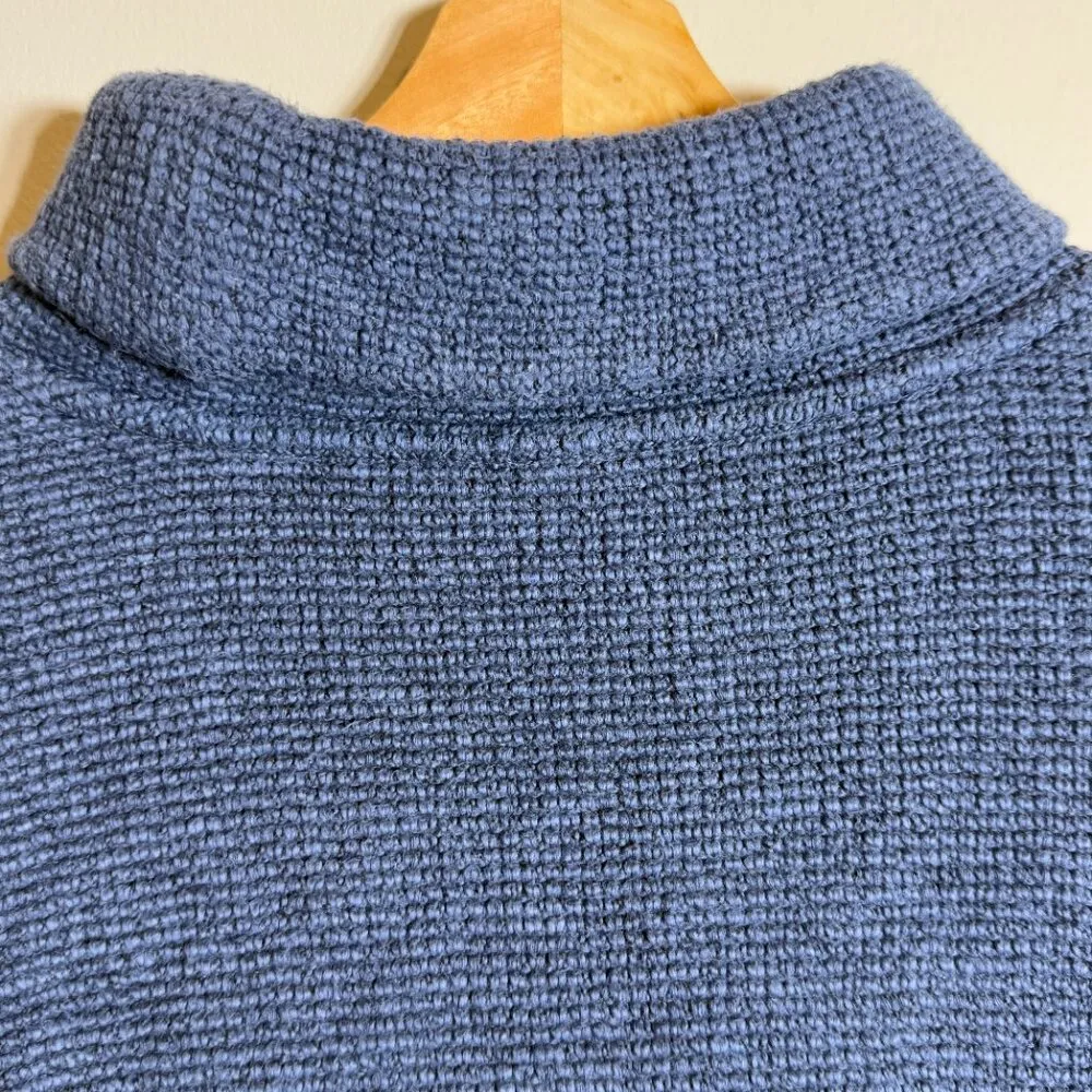 Sweaty Betty Bouclé Funnel Neck Sweatshirt Pullover Women's Medium 8-10 Blue - Image 12