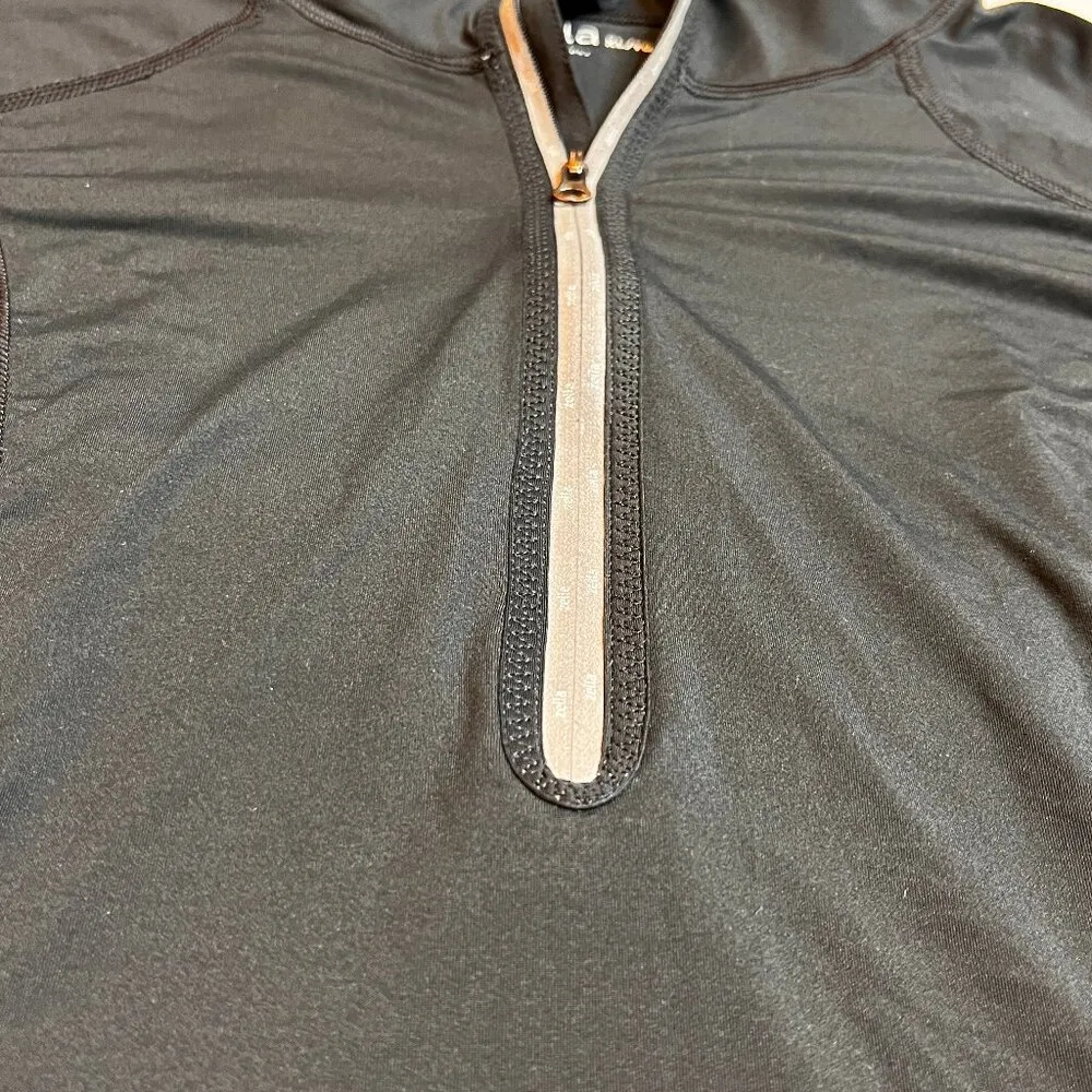 Zella Womens Black 1/4 Zip Mock Pullover Performance Top XL Athleisure Base Run - Image 5