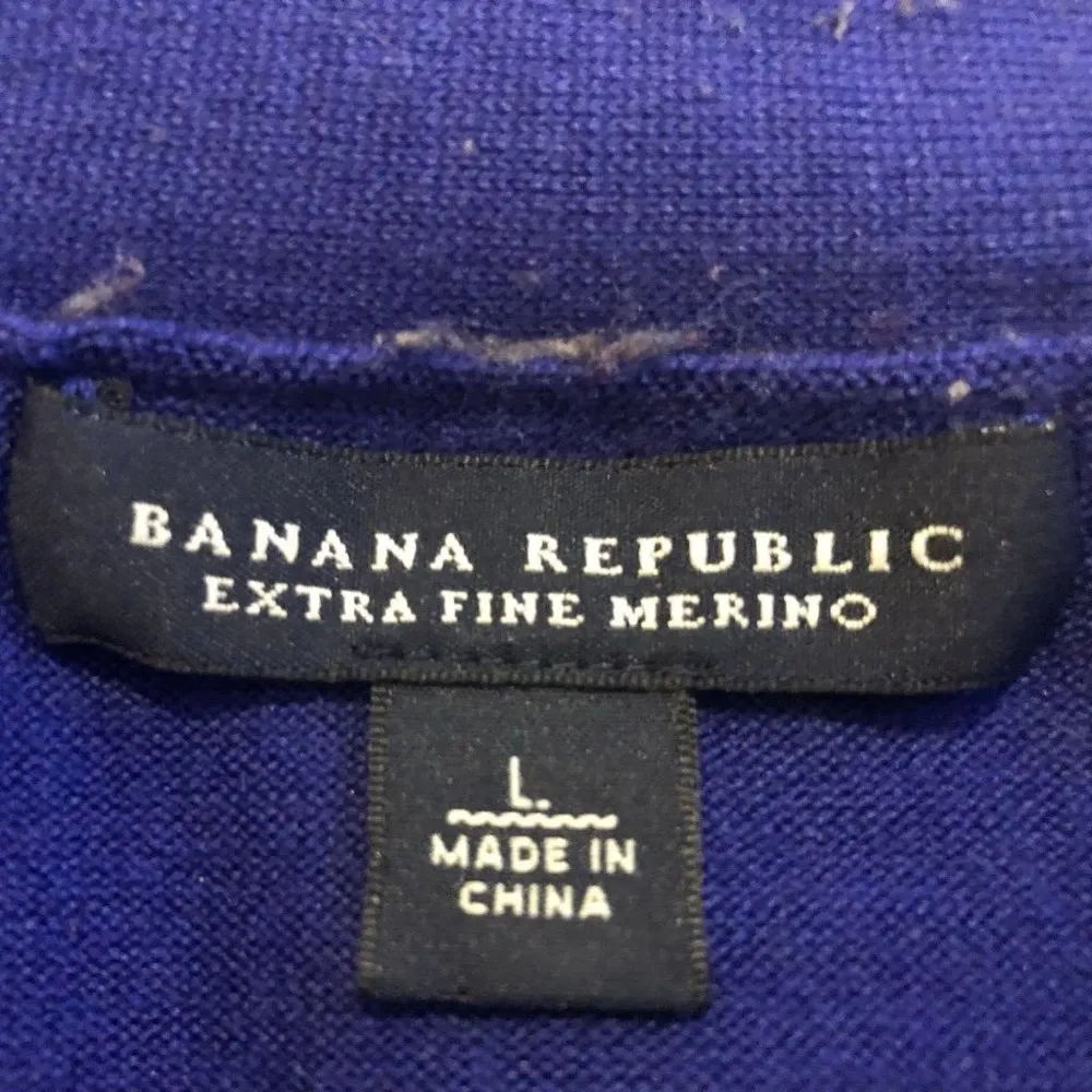 Banana Republic Women's Sweater Size L Purple Long Sleeve Classic - Image 5