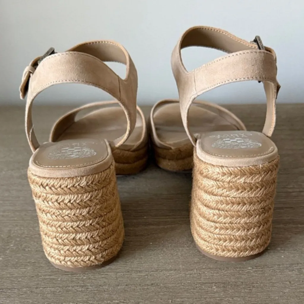 NWB Vince Camuto Ranneli Espadrille Sandal in Tortilla True Suede Tan Size 10 - Image 5