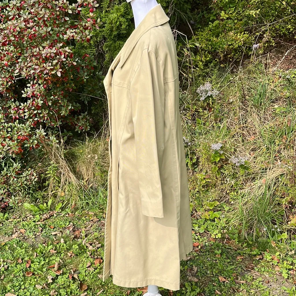 Vintage 70s London Fog Tan Double Breasted Trench Coat size Large - Image 6