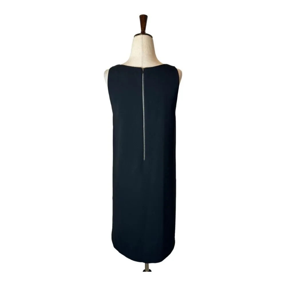 Diane Von Furstenberg Dress Women 6 Black Silk Jeweled Shift Mini Cocktail Party - Image 2