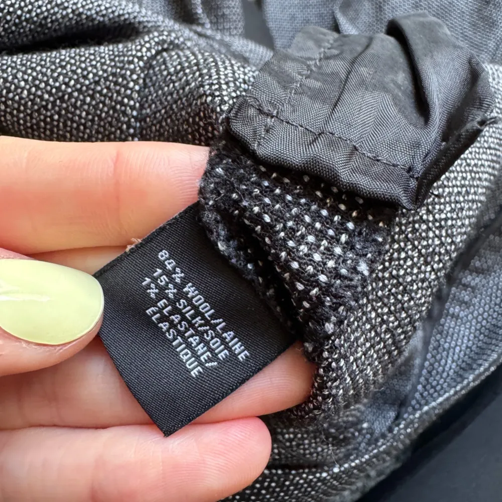 Lafayette 148 New York grey Wool silk Blend Trouser bleaker dress pants Gray Size 8 - Image 5