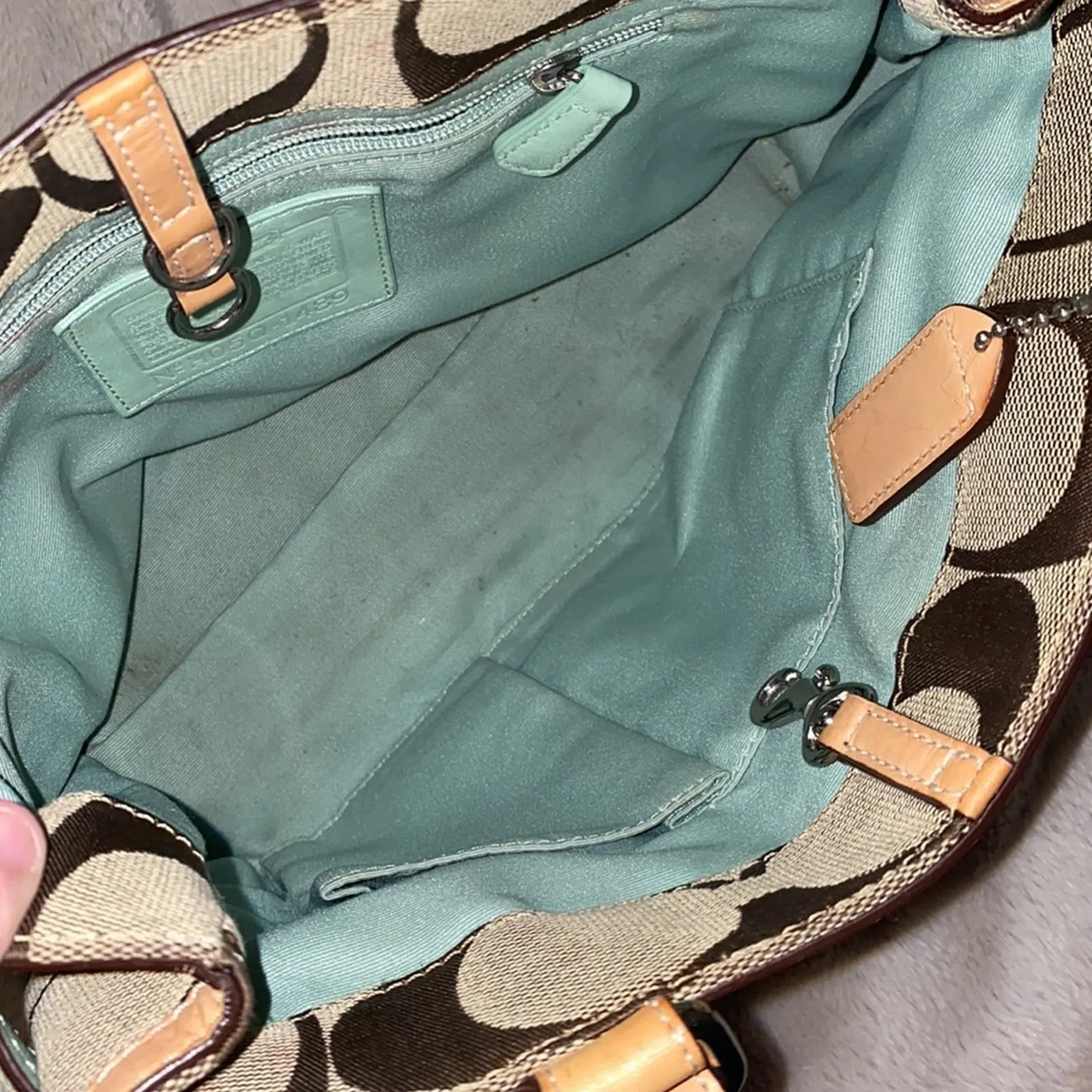 Vintage Coach Signature Fish Purse - Image 6