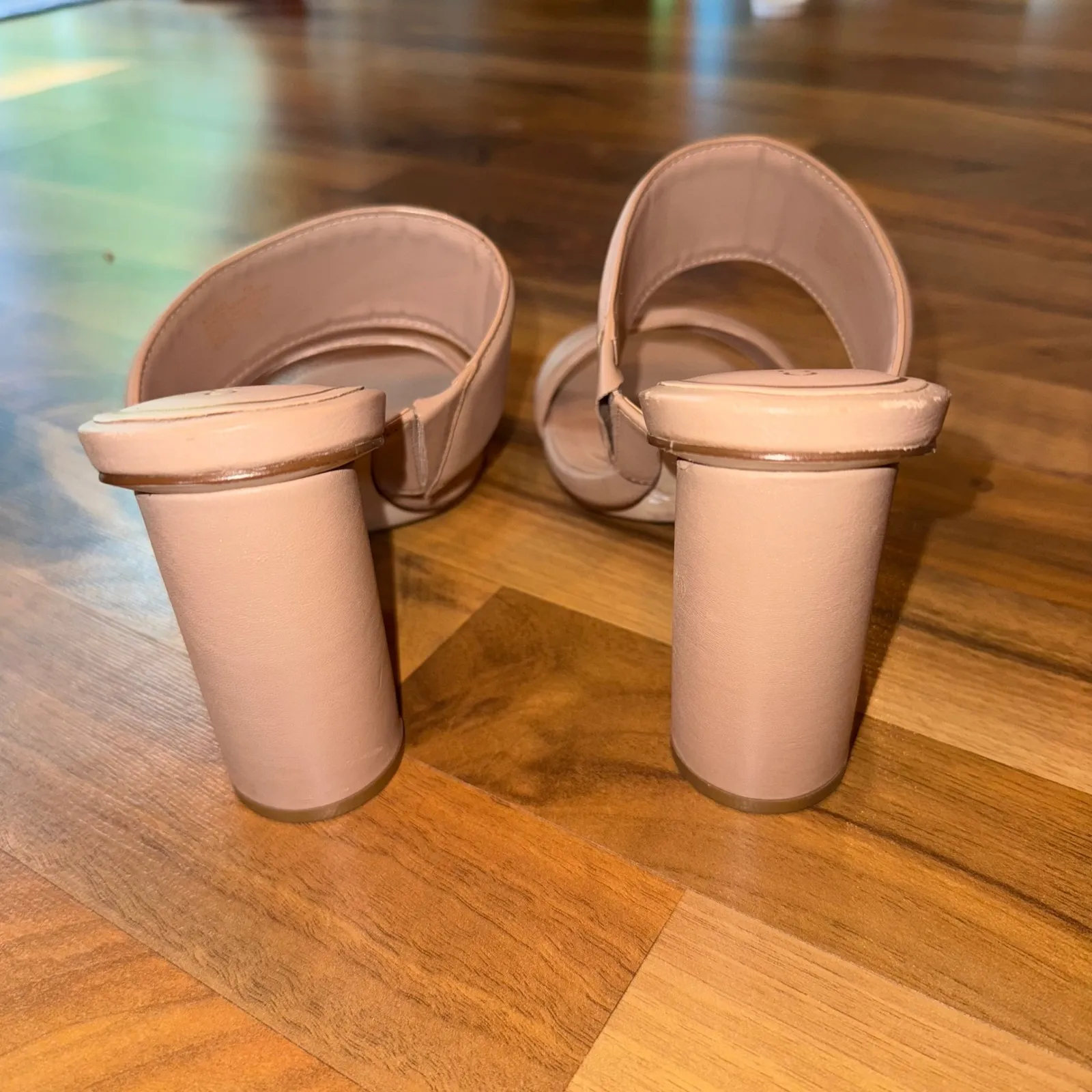 Cole Haan Women's Block Heel Sandals tan Leather classic wedding size 9‎ career - Image 3