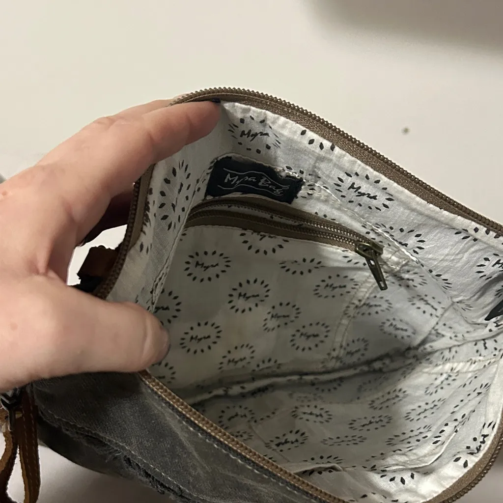 Myra Bag Black and Brown Crossbody - Image 3