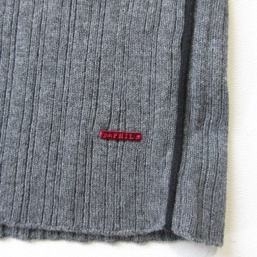 NWT n: PHILANTHROPY Henry in Heather Grey Ribbed Mockneck Sweater Dress XS - Image 3