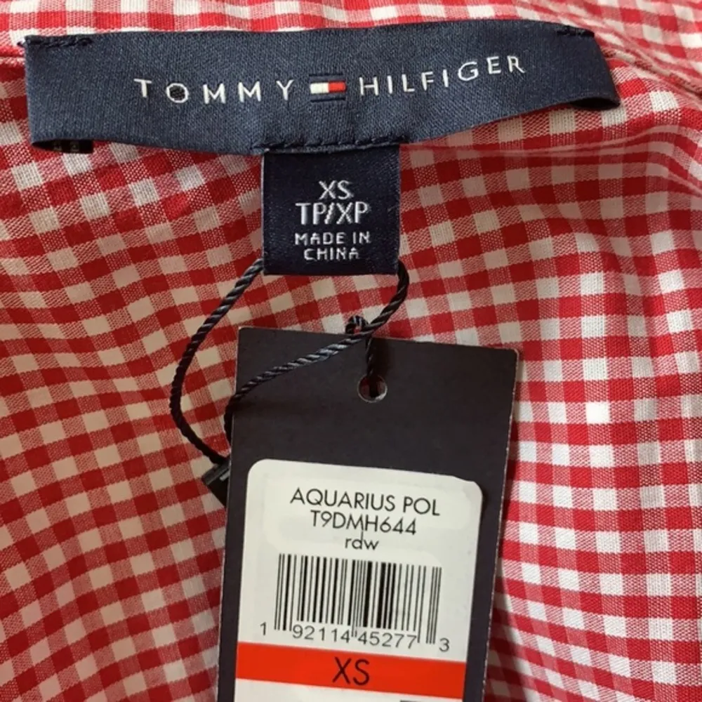 Tommy Hilfiger Aquarius Red And White Button Down Top - Image 11