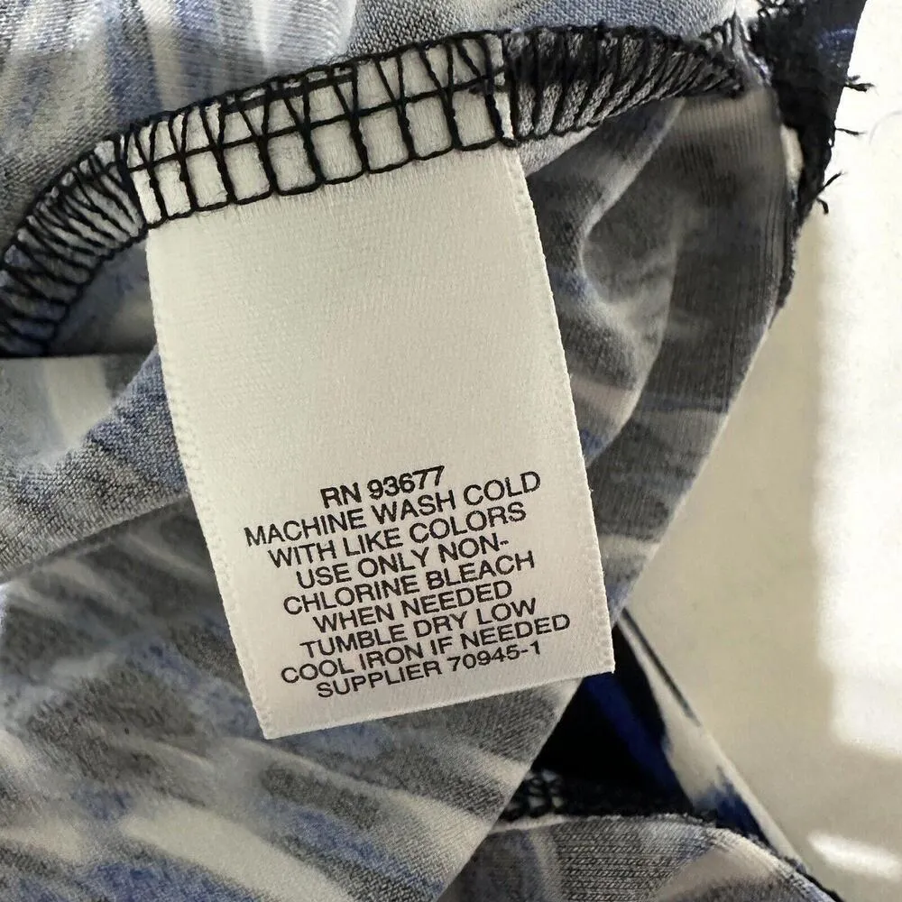 Liz Claiborne Blue Patterned Blouse Shirt Top 3/4 Sleeve Sz XL Extra Large NWT - Image 10