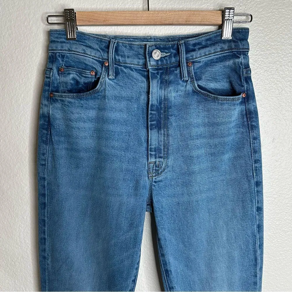 Mother High Waisted Weekend Slice Heel jeans Belle De Jour 26 Blue - Image 3