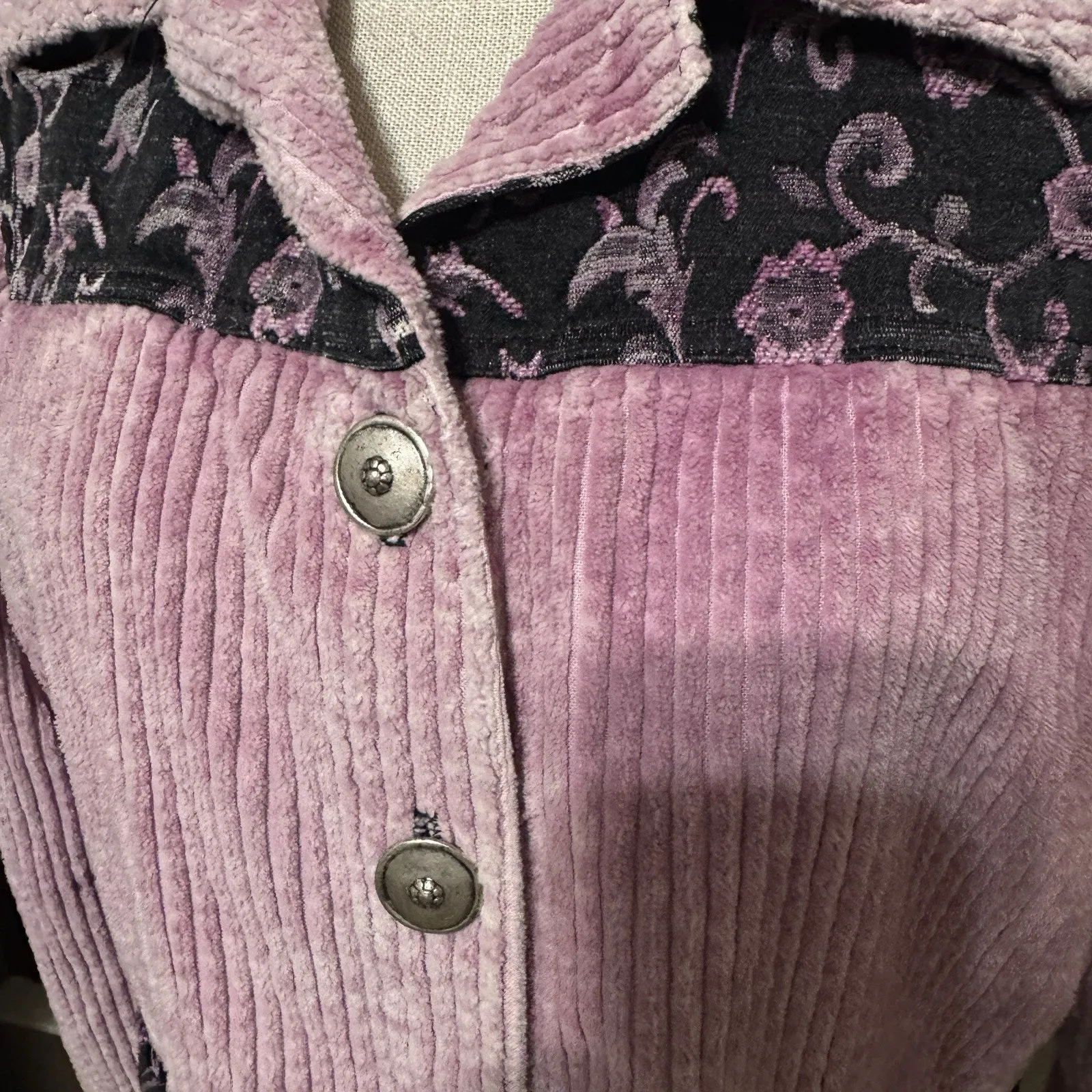 Vintage Womens Pink Corduroy Jacket Produce Company USA Size M 100% Cotton 90s Size M - Image 3