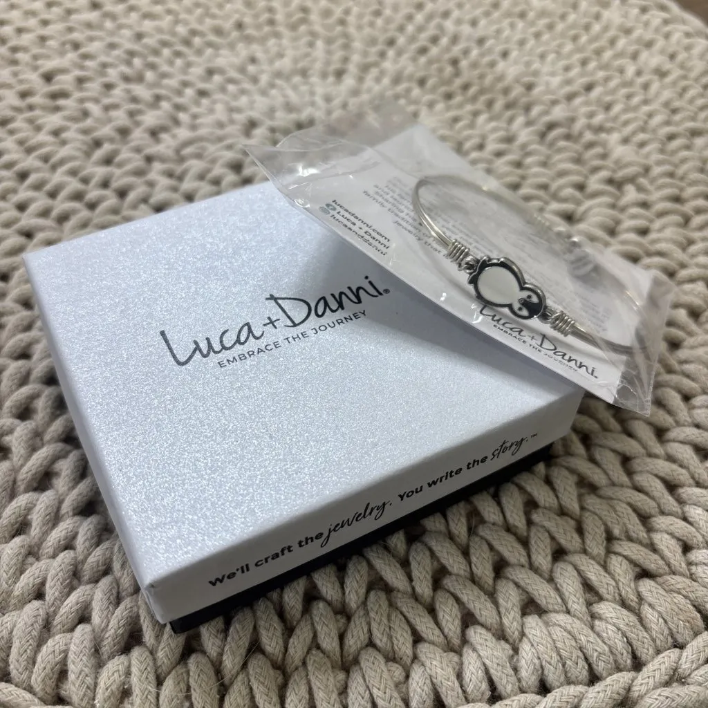 Luca + Danni Penguin Bangle Bracelet Silver Tone NEW w BOX - Image 2