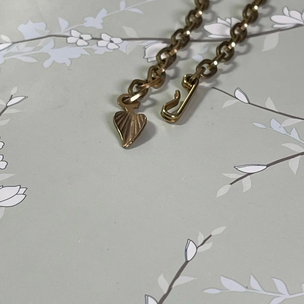 VTG Coro 1940’s/50’s gold tone plated leaf link collar or choker necklace. - Image 7