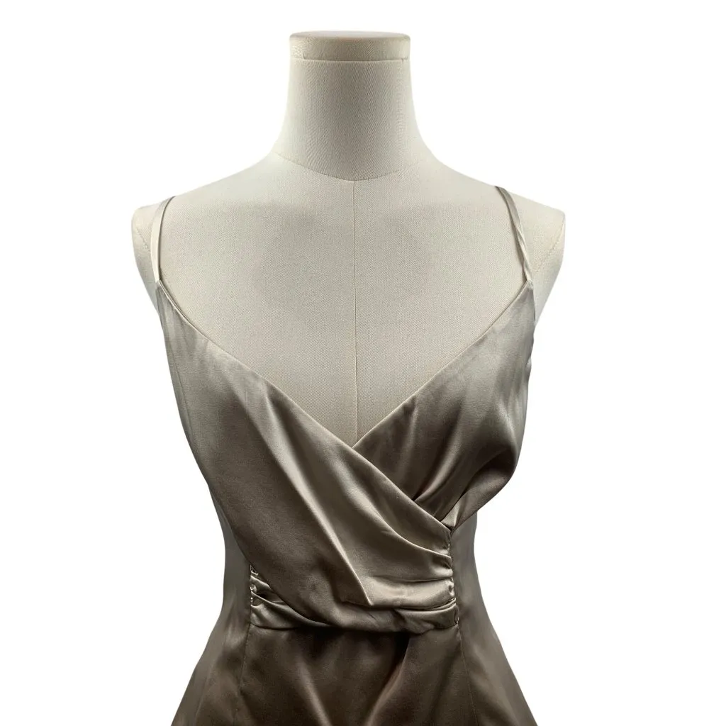 Women's St. John Evening Champagne Silk Set Size 10 Gray - Image 7