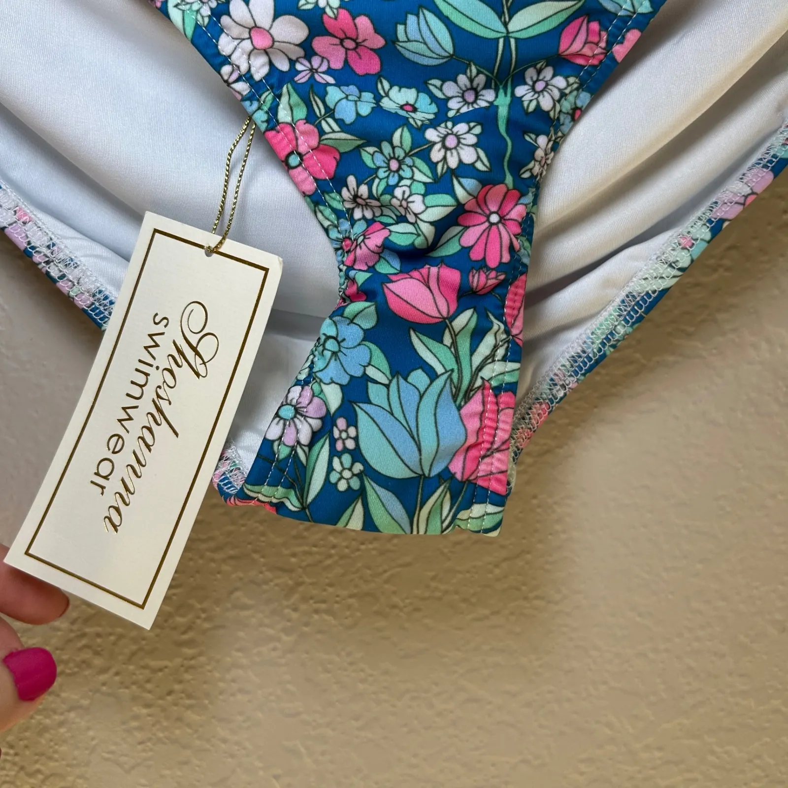 NWT Shoshanna floral bikini bottom women's xl boho girly kidcore festival resort - Image 4