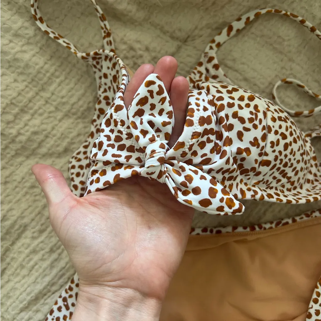 J. Crew High Waisted Leopard Print Bikini Set - Image 3