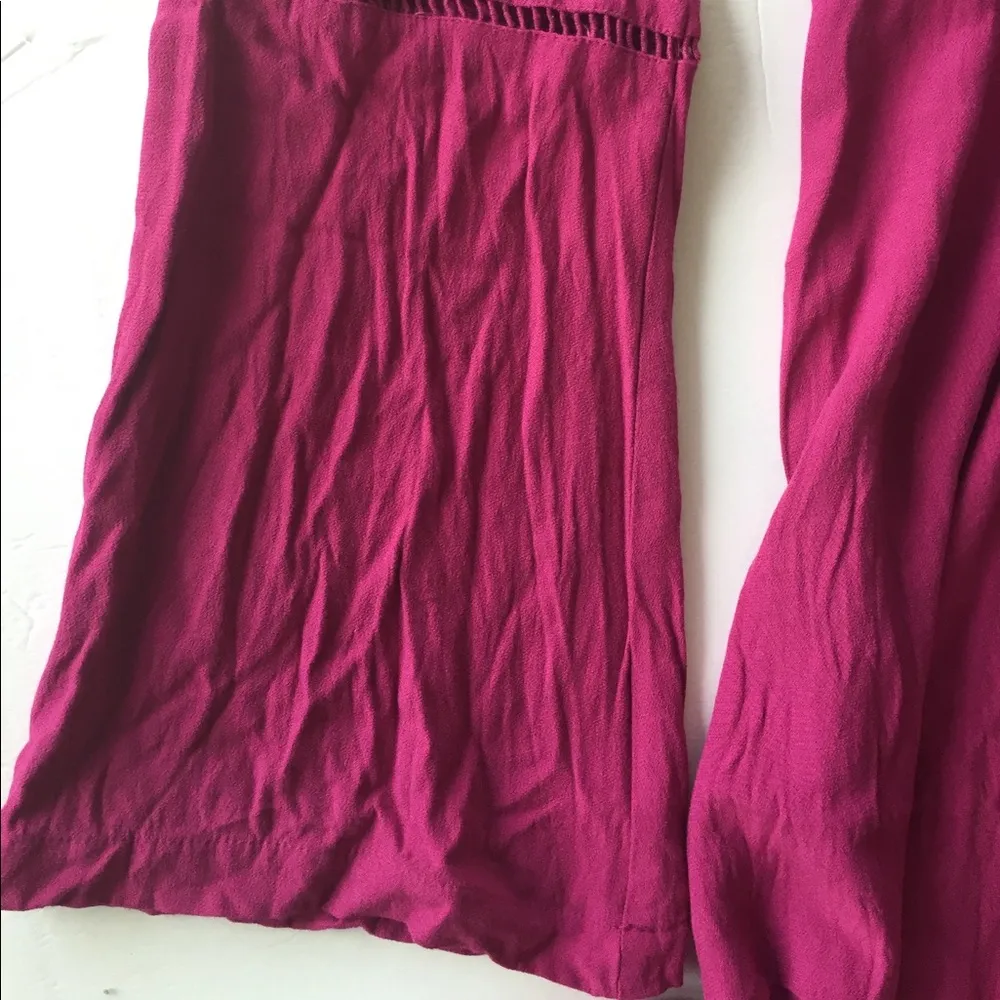 Ann Taylor Loft Bell Sleeve Raspberry Dress Size 10 - Image 7