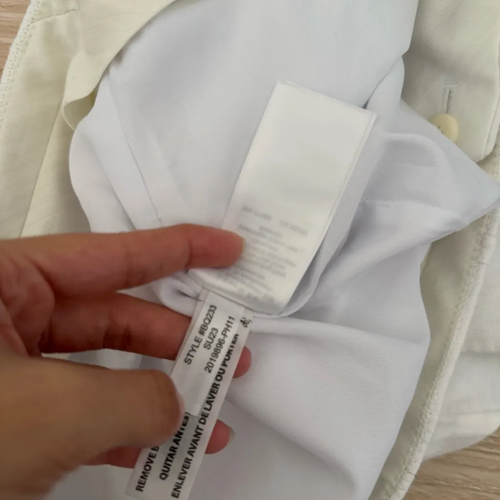 J.Crew 4 Linen Blend White Shorts High Waist Minimal Old Money Beach Coastal - Image 8