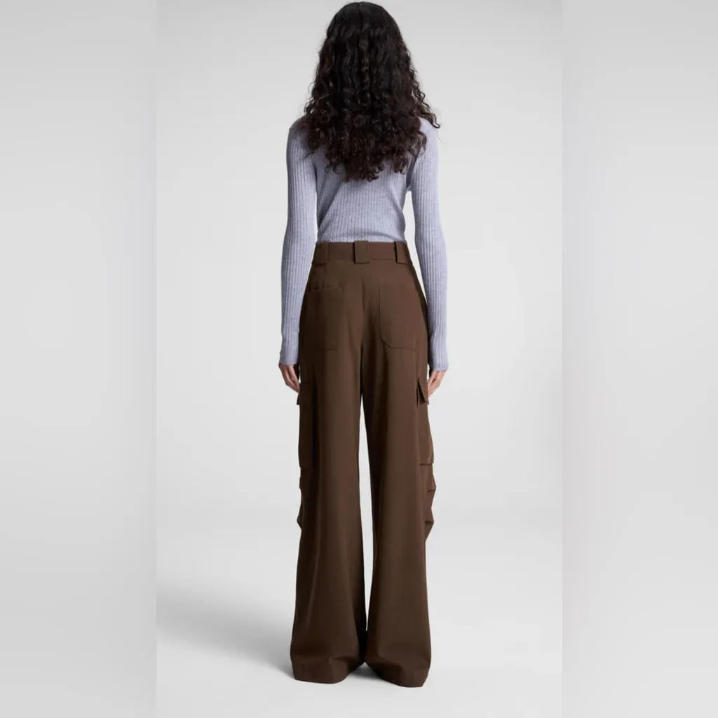 NWT A.L.C. ALC Brie Cargo Pant in Sycamore‎ Brown Sz 2 $495 - Image 5