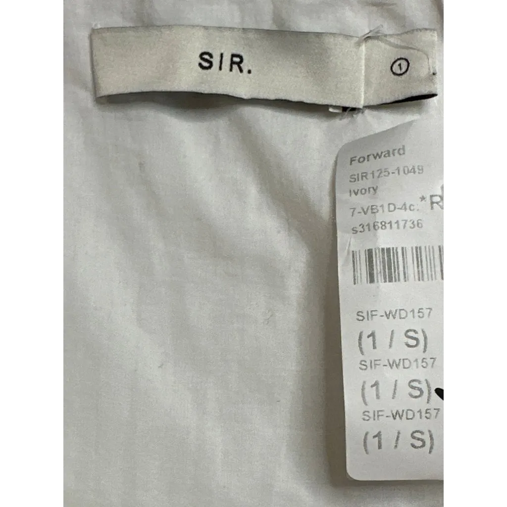 SIR. Jessamine Tie Mini Dress in Ivory 1/S New Womens Linen Tie White - Image 8