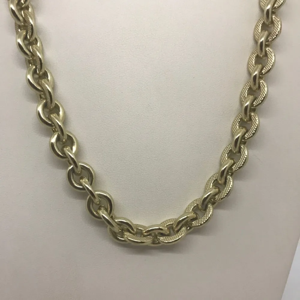 Vintage 1980s Gold Chunky Chain Statement Necklace - Image 10