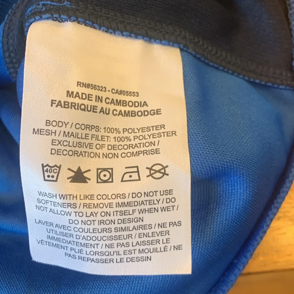 Nike Dri-Fit Slim Fit Blue Full Zip Athletic Soccer Track Jacket Women’s Size XL - Image 6