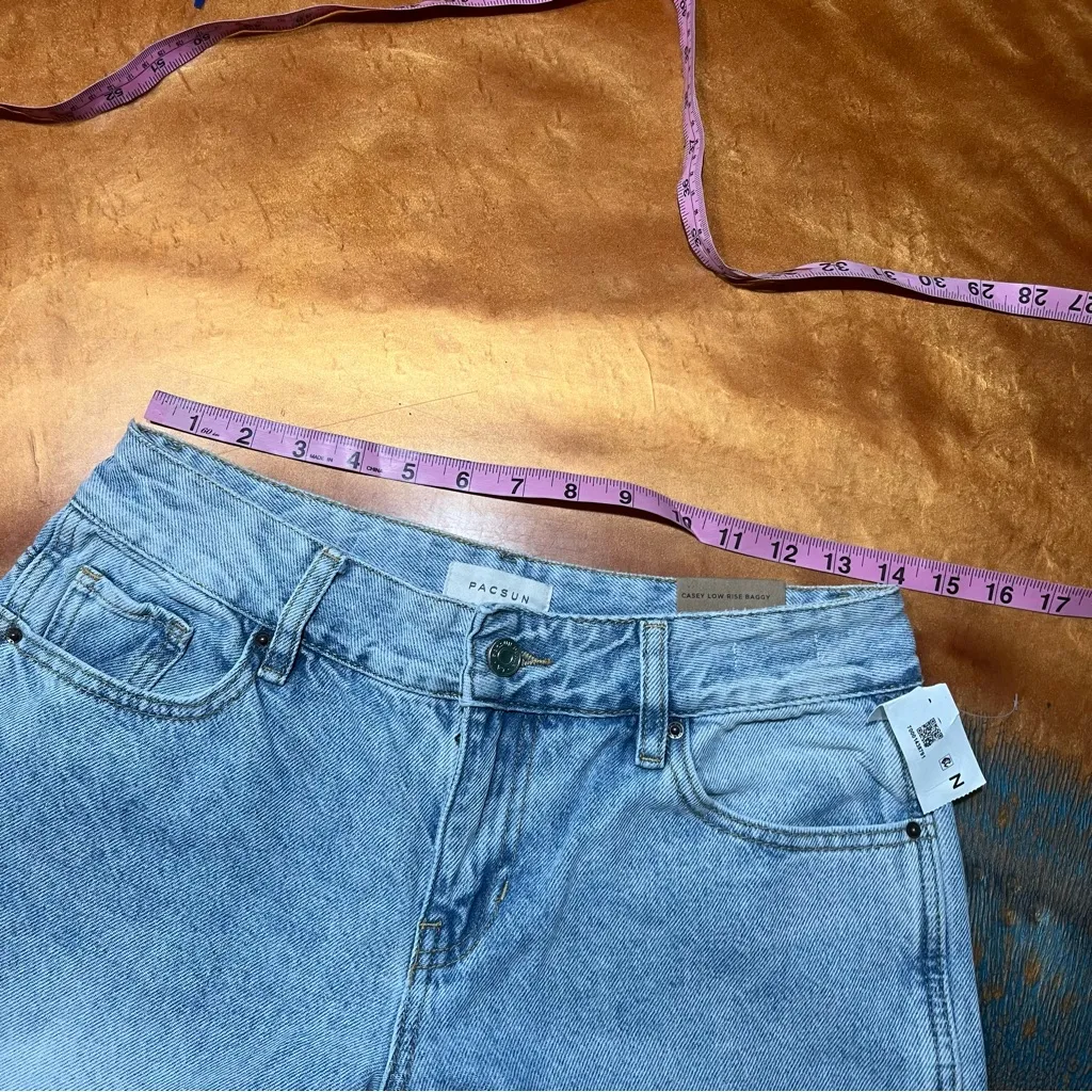 NWT PacSun Casey Ripped Knee Low Rise Baggy Wide Leg Jeans distressed size 26 - Image 11